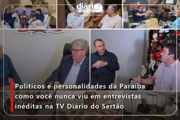 Políticos e personalidades da Paraíba como você nunca viu em entrevistas inéditas na TV Diário do Sertão