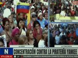 Alcaldesa de Caracas participa en la concentración contra la piratería yankee en La Vega