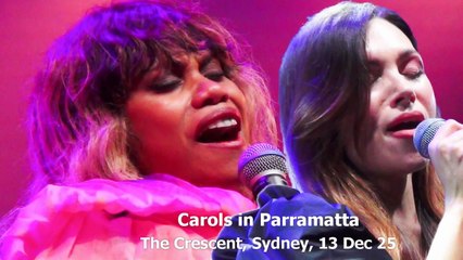 Carols In Parramatta Part 1 Ngaiire,  Erin Clare,  Emma Pask,  Ursula Yovich, Mowgli May, Paul Capsis, Rob Mills, Royston Noell,   Jazzy K, Voli K and Zindzi Okenyo.@TheCrescent, Sydney Christmas Carols Part 1, Sydney, 13 Dec 25