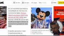 Mickey Donald e outros personagens da Disney em brevbe no CHATGPT