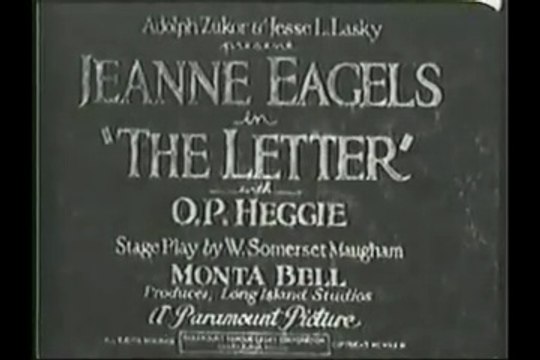 The Letter (Paramount, 1929)