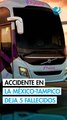Confirman 5 muertos y 27 heridos en accidente de autobús en la carretera México-Tampico