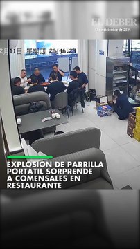 Explosión de parrilla pórtatil sorprende a comensales en restaurante