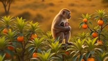little baby monkey save her mother