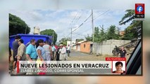 Una serie de accidentes viales deja un muerto y nueve lesionados, en Veracruz