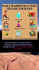 daily habits that will change your life