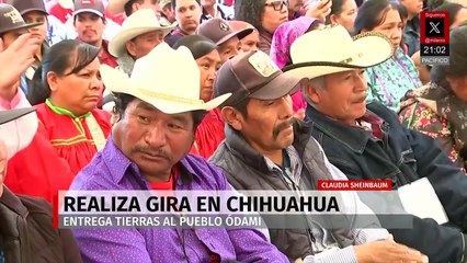 Claudia Sheinbaum entrega más de 3 mil hectáreas a pueblos de la Sierra Tarahumara