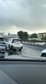 Video: Traffic crawls as rainwater pools on UAE roads