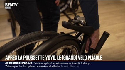 Après la poussette Yoyo, il invente un vélo à grande roue pliable en 5 secondes