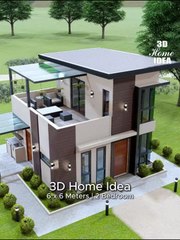 2 Storey | 6x6 meters with 2Bedroom #home #interiordesign #desainrumah #architecture #housedesign