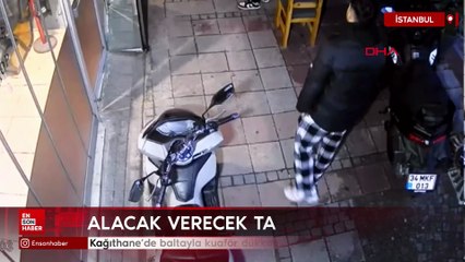 Kağıthane’de baltayla kuaför dükkanını basan şüpheli iş yerini dağıttı