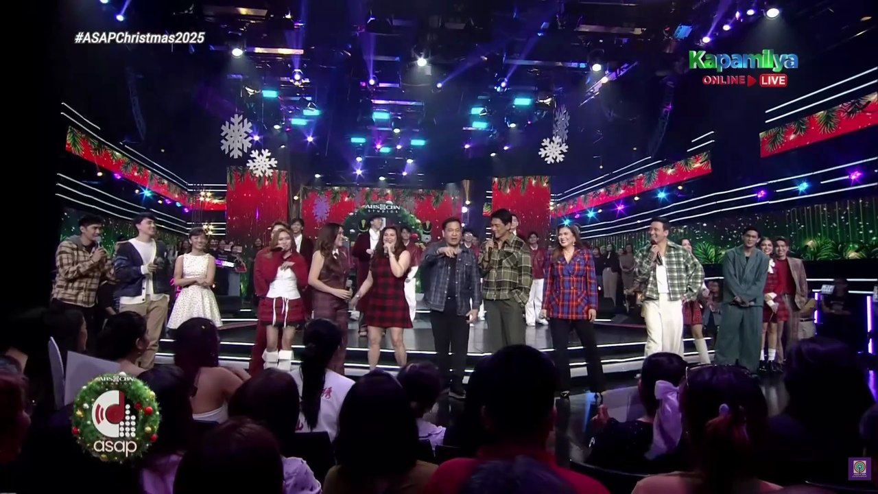 December 14, 2025 — Angeline Quinto & Erik Santos on ASAP 🎤✨ #ASAPChristmas2025
