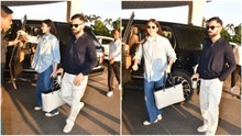 Anushka Sharma-Virat Kohli fly Mumbai to Delhi, cricketer signs autograph. Video