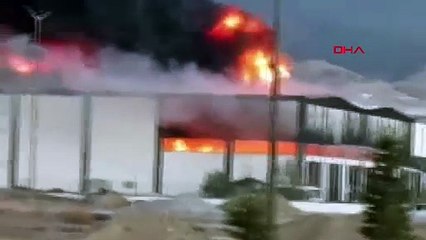 Dev fabrikada büyük yangın! Dumanlar ve alevler gökyüzünü sardı