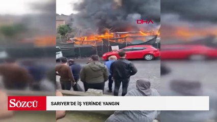 Sarıyer'de iş yerinde yangın