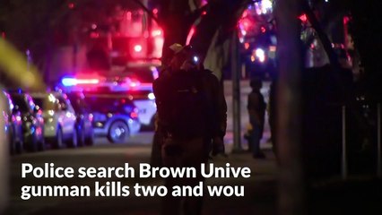 Police search Brown University after gunman kills two and wounds nine on US campus