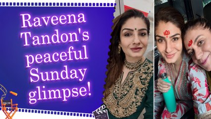Raveena Tandon visits Babulnath temple, shares her peaceful Sunday glimpse
