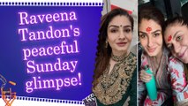 Raveena Tandon visits Babulnath temple, shares her peaceful Sunday glimpse