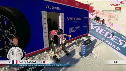 Paco Rassat a enfourché lors de la première manche du slalom de Val d'Isère - Ski - Coupe du monde de ski