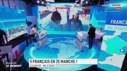 Replay de l'après-course de la manche 1 du slalom hommes - Ski - Coupe du monde - Ski