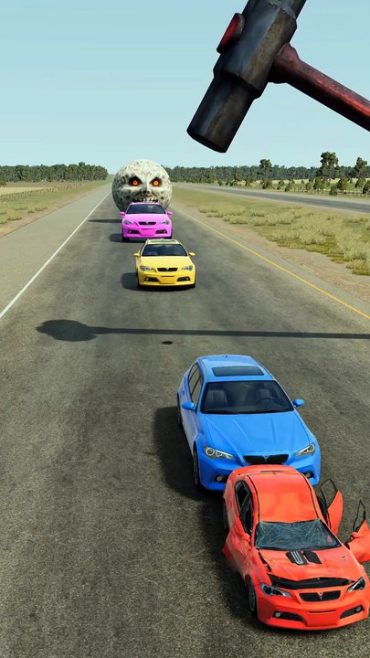 Realistic BeamNG Drive car crash physics. Watch in