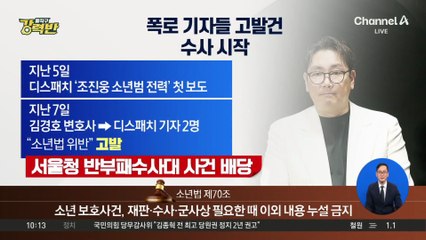 [돌직구 강력반]‘조진웅 소년범 전력 첫 보도’ 기자 고발건, 수사 시작