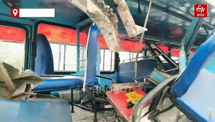 जींद में 20 से ज्यादा गाड़ियां टकराई, बस का बन गया कचूमर, घने कोहरे के चलते हादसा