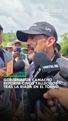 Gobernador Camacho reporta cinco fallecidos tras la riada en El Torno