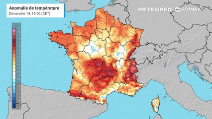 Anomalies des températures en France