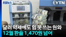 달러 약세에도 힘 못 쓰는 원화... 12월 환율 1,470원 넘어 / YTN