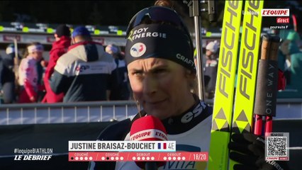 Justine Braisaz-Bouchet  : « Très fière de cette quatrième place malgré tout » - Biathlon - Coupe du monde