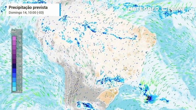 Domingo, 14 de dezembro: chuva, nebulosidade e vento