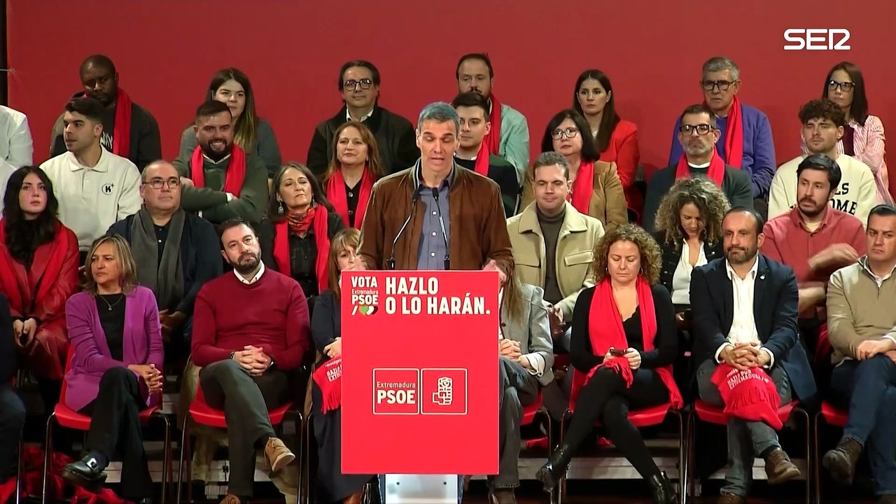 Pedro SÁNCHEZ, en un MITIN en Extremadura: "Merece la pena GOBERNAR en circunstancias COMPLEJAS"