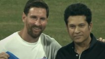 Sachin Tendulkar से मिले Messi, गिफ्ट की जर्सी