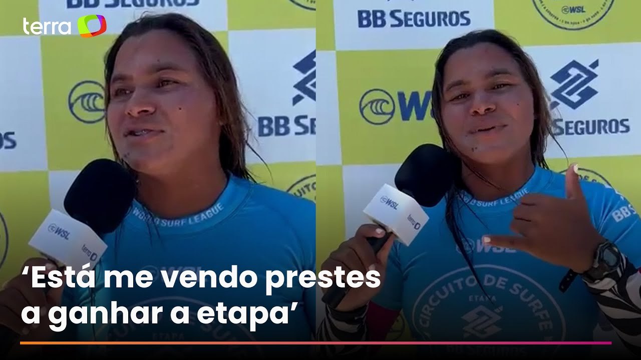 Na final de etapa da WSL, Juliana Santos se emociona ao falar da presença da avó