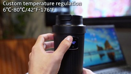 AEROGRIP ZD-16 Smart Thermoelectric Cooler & Heater Cup – Perfect Hot & Cold Drinks Anywhere, Travel, Car & Office Friendly