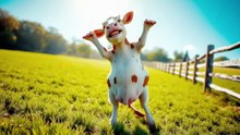 Funny cow dancing video