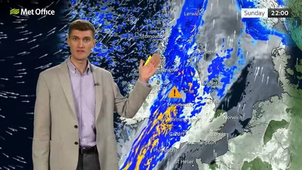 Met Office Sunday Evening Weather Forecast 14/12/2025