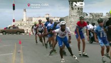 Centenas de patinadores reúnem-se para maratona ao longo do Malecón de Havana