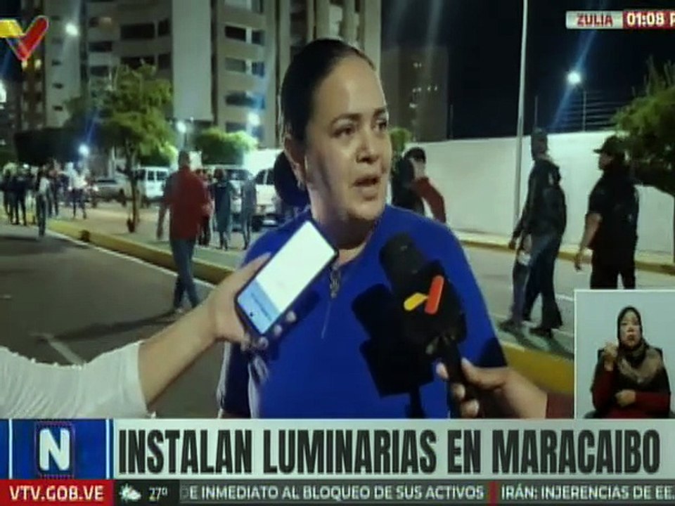 Instalan luminarias en la avenida 5 de Julio para optimizar los servicios públicos de Maracaibo