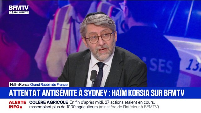 Après la fusillade à Sydney, Haïm Korsia, grand Rabbin de France, assure que la communauté juive va maintenir les cérémonies prévues