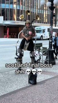 Scotland Final Boss Bagpiper 🏴💙 #scotish #musician #bagpipes #bagpiper #scotland #100k