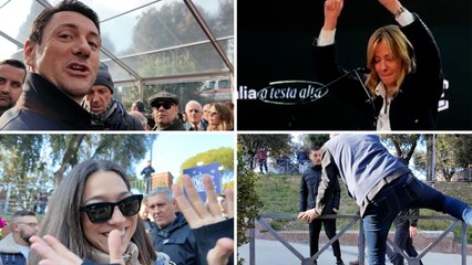 L'arrivo di Giambruno, il ballo di Meloni e il salto di Salvini: il videoracconto della chiusura di Atreju