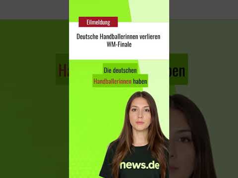 Deutsche Handballerinnen verlieren WM-Finale