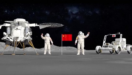 China's Crewed Moon Mission Rover And Lander Revealed In Animation