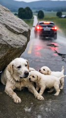 Kind Old Man Rescues a Mother Dog Stuck Under a Big Stone and Saves Her Puppies 💔➡️❤️