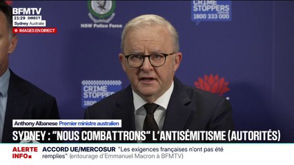 Fusillade à Sydney: "Nous combattrons et ferons tout ce qui est en notre pouvoir pour lutter contre l'antisémitisme", déclare le Premier ministre australien