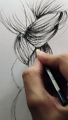 How to draw and shade hairs , realistic braid shading, how to draw hairs