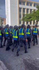 Cientos de Policías en el Palacio de Justicia por Protestas