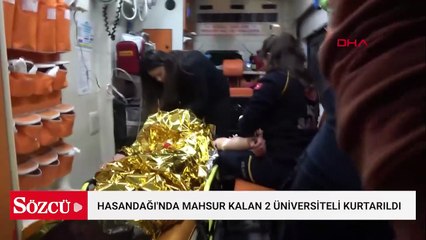 Dağda mahsur kalan 2 üniversite öğrencisi kurtarıldı